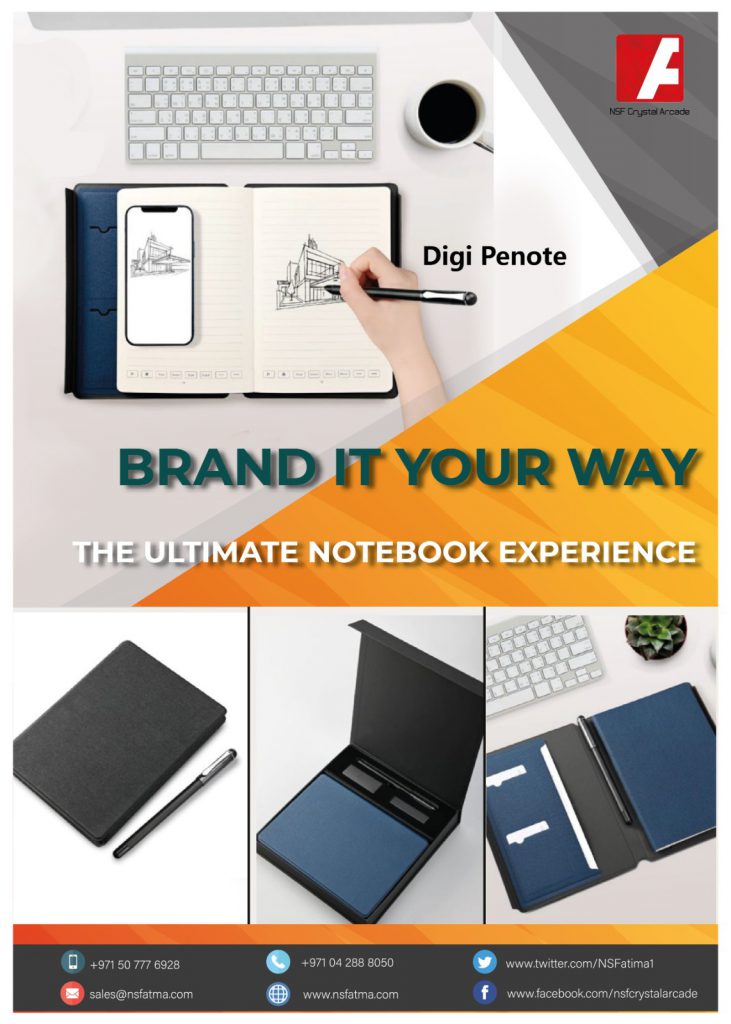 Branding Service - Elegant notebook set with a sleek pen and a magnet charging feature, perfect for professionals.