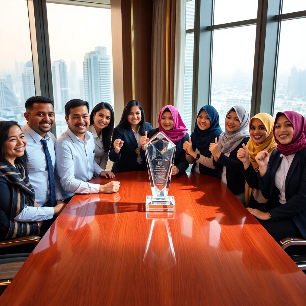 All Members gathered and celebrate with Crystal Award | NSF Crystal Arcade